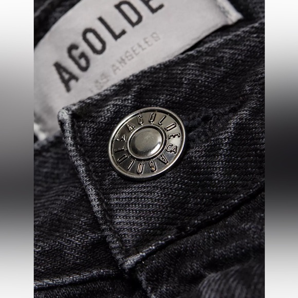 NWT Agolde Leif Denim 90s  vintage high waisted  Maxi Skirt in a black Sz 24 - Picture 9 of 16